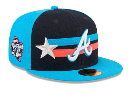 New Era Fitted Hat Atlanta Braves New Era Navy 2024 MLB All Star Game Side Patch 59FIFTY Fitted Hat - Men's