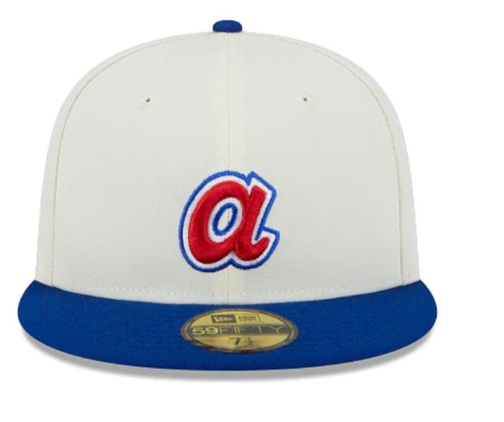 Vintage Atlanta Braves New Era Cooperstown Collection 59FIFTY Fitted Hat  Size 7