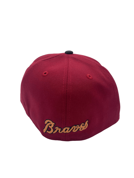 Atlanta Braves New Era Red Custom Warrior Side Patch 59FIFTY Fitted Hat - Men's