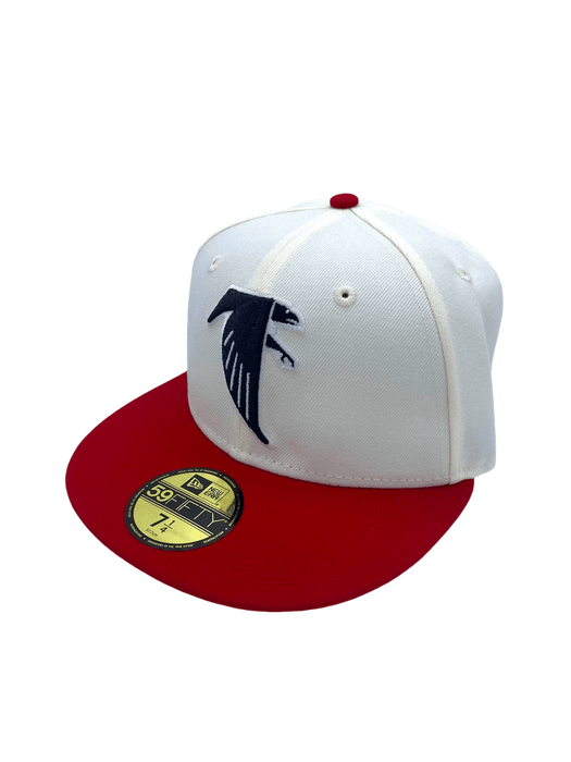 New Era Fitted Hat Atlanta Falcons New Era Chrome/Red Custom Side Patch 59FIFTY Fitted Hat - Men's