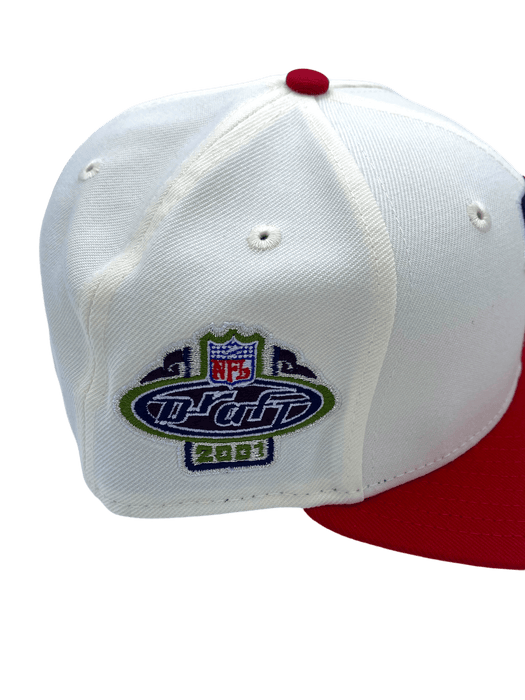 New Era Fitted Hat Atlanta Falcons New Era Chrome/Red Custom Side Patch 59FIFTY Fitted Hat - Men's