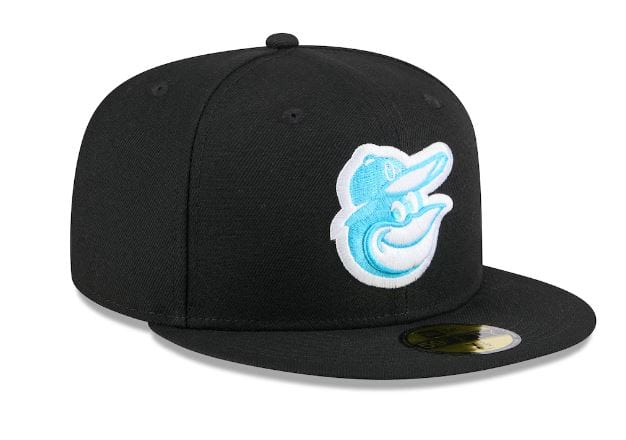 New Era Fitted Hat Baltimore Orioles New Era Black 2024 Father's Day 59FIFTY Fitted Hat