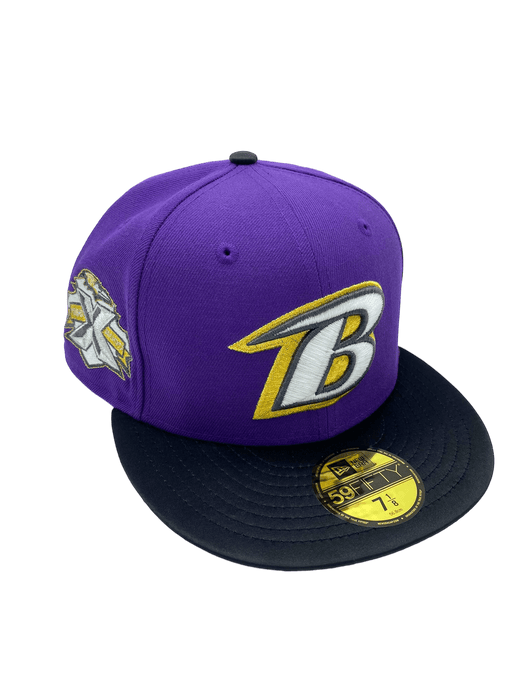 New Era Fitted Hat Baltimore Ravens New Era Purple The MVP Custom Side Patch 59FIFTY Fitted Hat