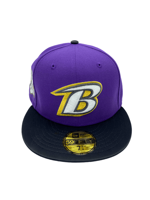 New Era Fitted Hat Baltimore Ravens New Era Purple The MVP Custom Side Patch 59FIFTY Fitted Hat