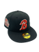 New Era Fitted Hat Beloit Sky Carp New Era Black Custom Side Patch 59FIFTY Fitted Hat - Men's