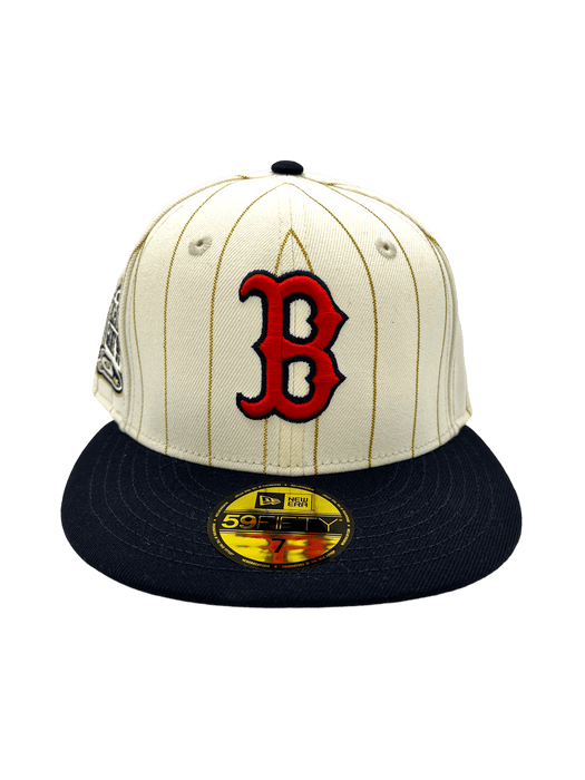 Boston Red Sox New Era Chrome Historic Pinstripe Side Patch 59FIFTY Fitted Hat - Men's
