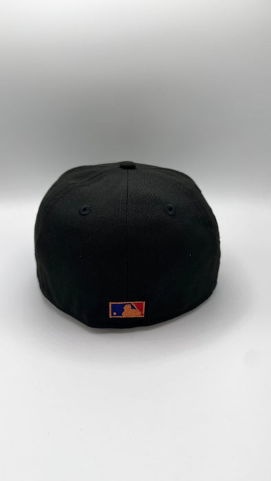 New Era Fitted Hat Boston Red Sox New Era Gothic Script Custom Side Patch 59FIFTY Fitted Hat