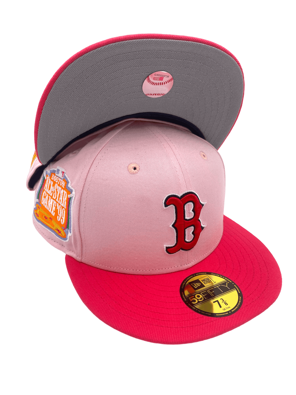 pink fitted hat
