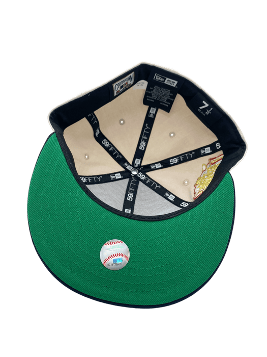 New Era Fitted Hat Boston Red Sox New Era Stone El Grande Classic Custom 59FIFTY Fitted Hat - Men's