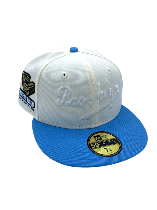 New Era Fitted Hat Brooklyn Dodgers New Era Chrome Freestyle Custom Side Patch 59FIFTY Fitted Hat - Men's