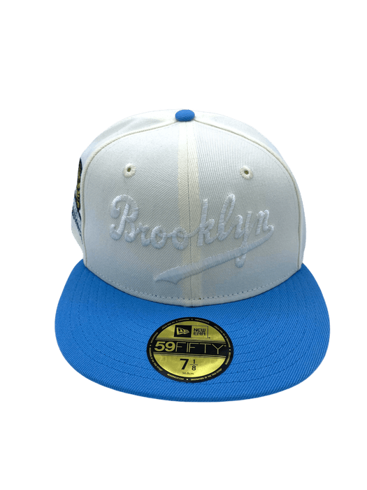 New Era Fitted Hat Brooklyn Dodgers New Era Chrome Freestyle Custom Side Patch 59FIFTY Fitted Hat - Men's