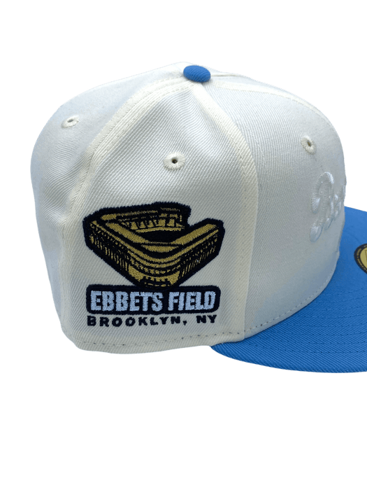 New Era Fitted Hat Brooklyn Dodgers New Era Chrome Freestyle Custom Side Patch 59FIFTY Fitted Hat - Men's