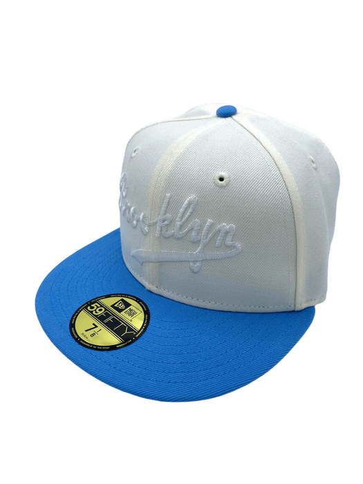 New Era Fitted Hat Brooklyn Dodgers New Era Chrome Freestyle Custom Side Patch 59FIFTY Fitted Hat - Men's