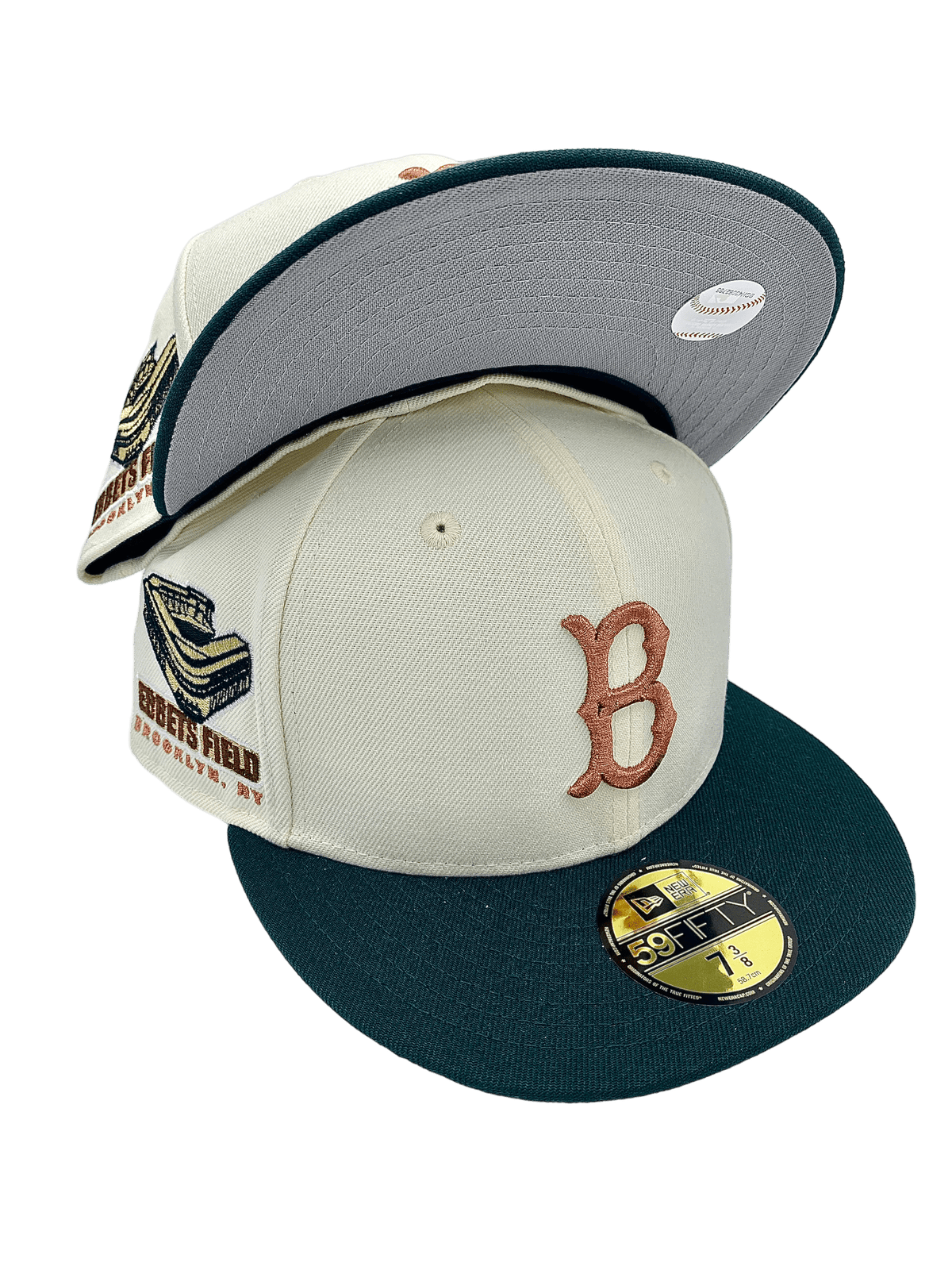 Brooklyn Dodgers New Era Cream/Green Custom Side Patch 59FIFTY Fitted ...