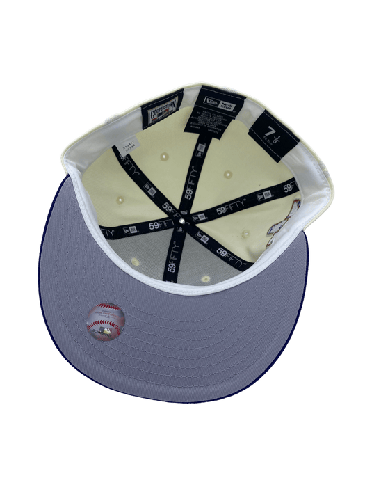 Brooklyn Dodgers New Era Off White Retro Side Patch 59FIFTY Fitted Hat