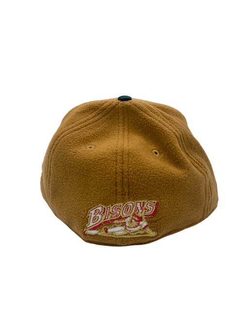Buffalo Bisons New Era Brown/Green Fleece Buffalo Hyde Custom Side Patch 59FIFTY Fitted Hat - Men's