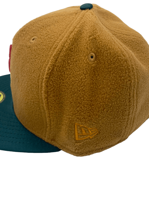 Buffalo Bisons New Era Brown/Green Fleece Buffalo Hyde Custom Side Patch 59FIFTY Fitted Hat - Men's
