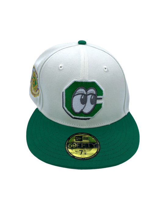 New Era Fitted Hat Chattanooga Lookouts New Era Chrome/Green Custom Side Patch 59FIFTY Fitted Hat - Men's