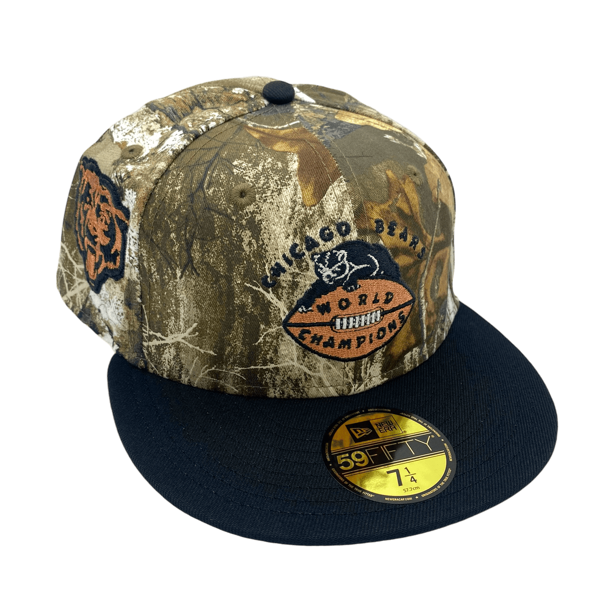 Adult Chicago Bears New Era Camo/Black Custom Side Patch 59FIFTY Fitte