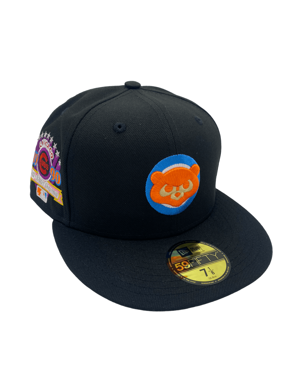 Chicago Cubs New Era Black Custom Gamer Pack Side Patch 59FIFTY Fitted Hat