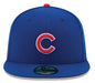 New Era Fitted Hat Chicago Cubs New Era Blue On Field 59FIFTY Fitted Hat