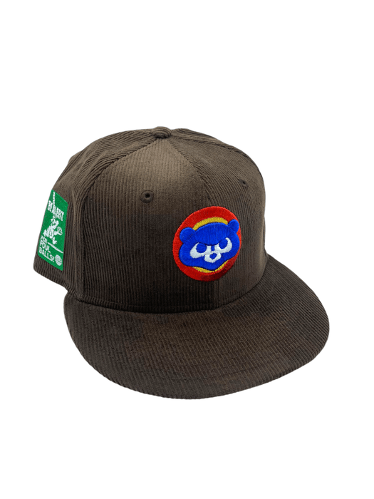 New Era Fitted Hat Chicago Cubs New Era Brown Icy Corduroy Custom Side Patch 59FIFTY Fitted Hat - Men's