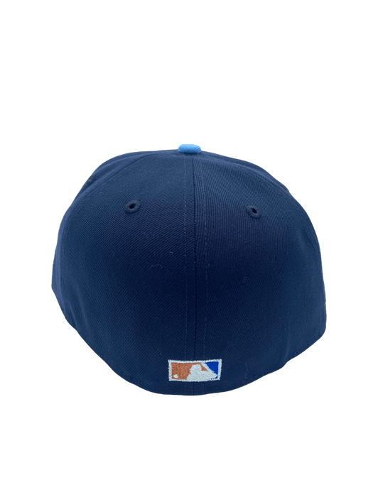 New Era Fitted Hat Chicago Cubs New Era Navy Sneaky Custom Side Patch 59FIFTY Fitted Hat - Men's