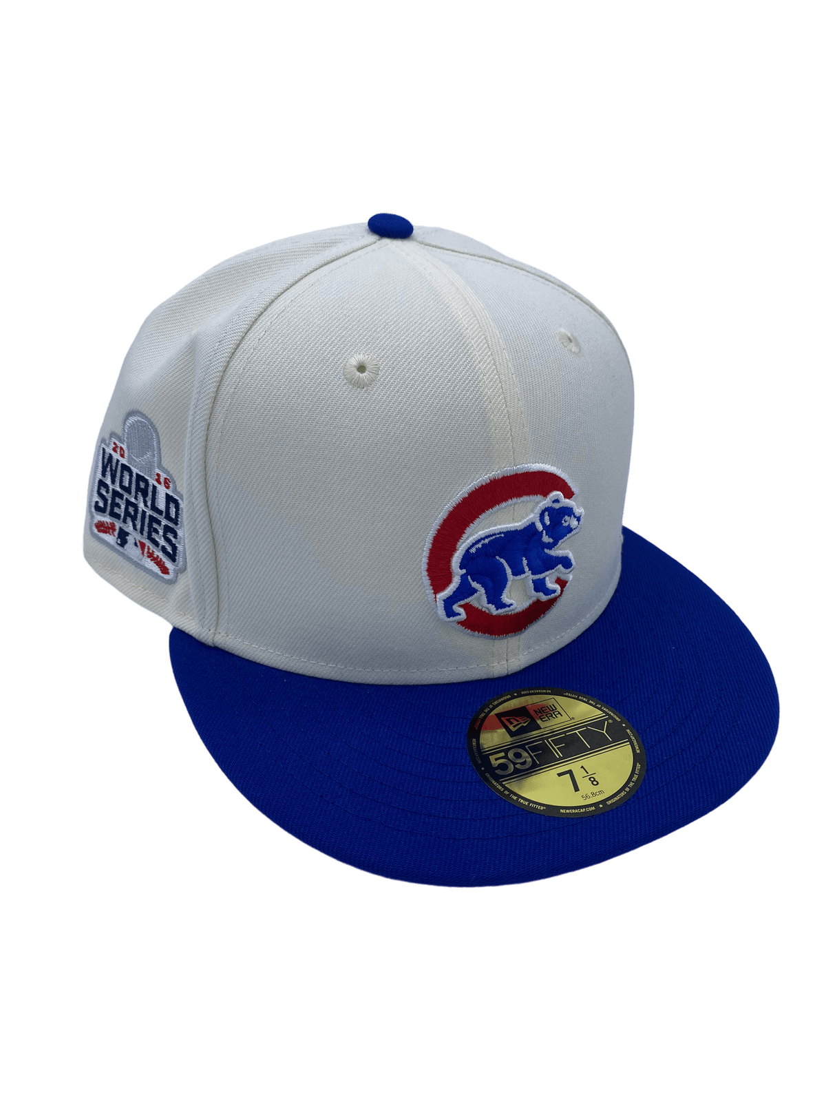 Chicago Cubs New Era Off White Retro Side Patch 59FIFTY Fitted Hat, 7 7/8 / Off White