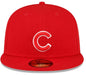 New Era Fitted Hat Chicago Cubs New Era Red/White Side Patch 59FIFTY Fitted Hat