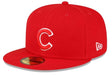 Chicago Cubs New Era Red/White Side Patch 59FIFTY Fitted Hat