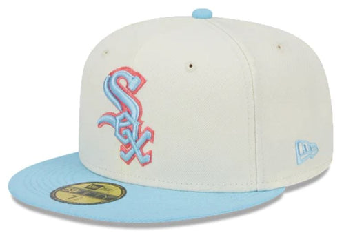 New Era Fitted Hat Chicago White Sox New Era 2023 White/Blue Color Pack Custom 59FIFTY Fitted Hat