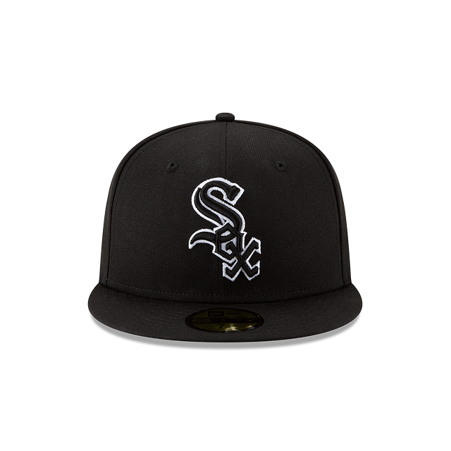 New Era Fitted Hat Chicago White Sox New Era Black/White Basic 59FIFTY Fitted Hat