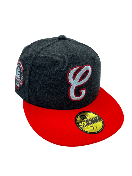 New Era Fitted Hat Chicago White Sox New Era Charcoal Black Custom VP2 Side Patch 59FIFTY Fitted Hat