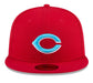 New Era Fitted Hat Cincinnati Reds New Era Red 2024 Father's Day 59FIFTY Fitted Hat