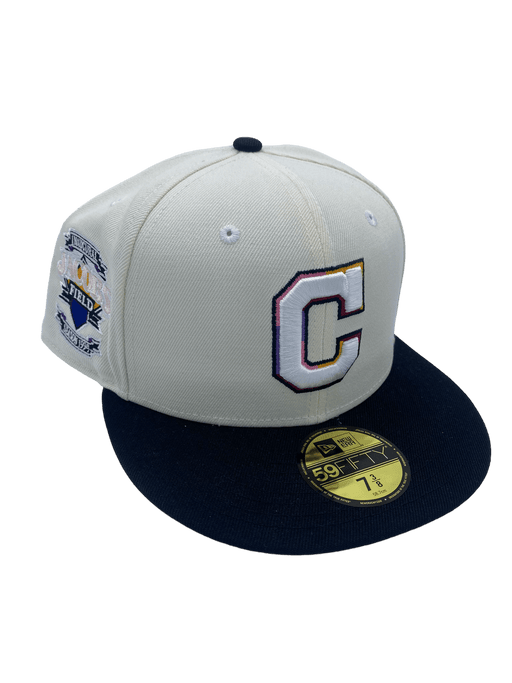 New Era Cleveland Indians Basic 59FIFTY Fitted Hat Cap Black White
