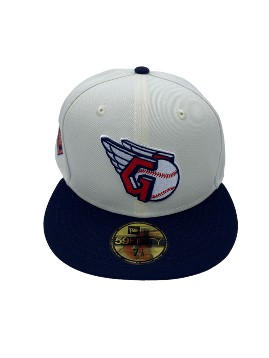 Atlanta Braves New Era Off White Retro Side Patch 59FIFTY Fitted Hat