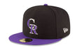 New Era Fitted Hat Colorado Rockies New Era Black Alternate Authentic Collection On-Field 59FIFTY Fitted Hat
