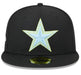 New Era Fitted Hat Dallas Cowboys New Era Black Multi Color Pack Side Patch 59FIFTY Fitted Hat