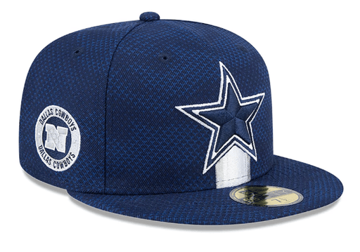 New Era Fitted Hat Dallas Cowboys New Era Navy 2024 Sideline 59FIFTY Fitted Hat - Men's