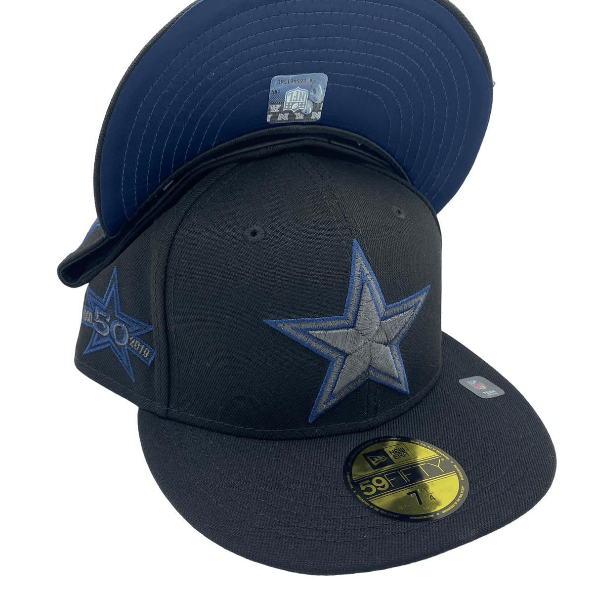 Dallas Cowboys Womens Hat Black, New Era Style 7 1/2 Hat, Fan Gear