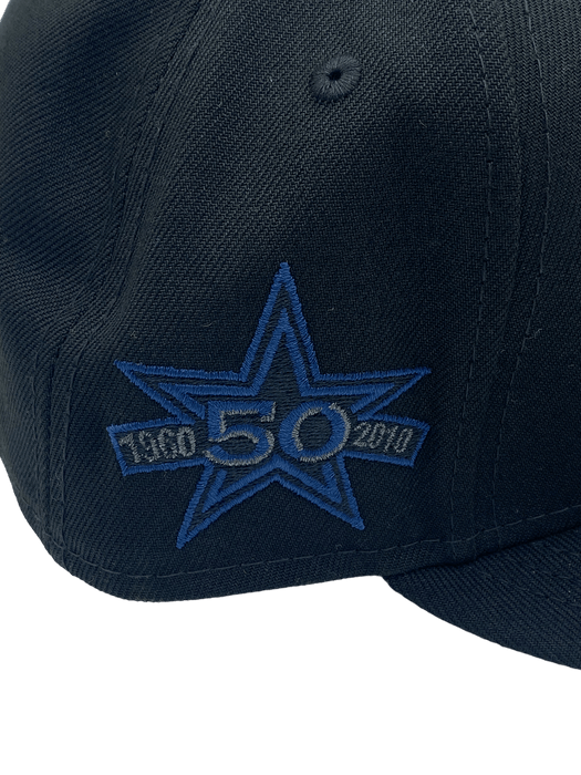 Dallas Cowboys New Era PI Black Metallic Side Patch 59FIFTY Fitted Hat
