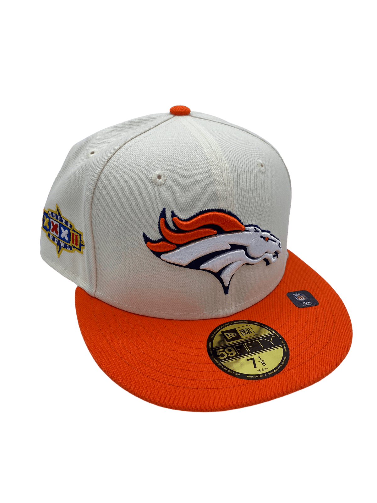 New Era Men's New Era White/Orange Denver Broncos Retro Sport 9FIFTY  Snapback Hat