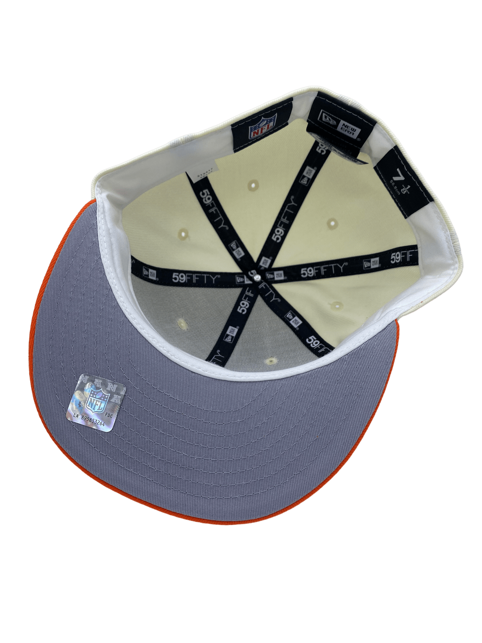 Denver Broncos New Era Off White Retro Side Patch 59FIFTY Fitted Hat