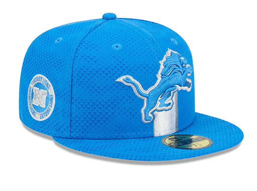 New Era Fitted Hat Detroit Lions New Era Blue 2024 Sideline 59FIFTY Fitted Hat - Men's