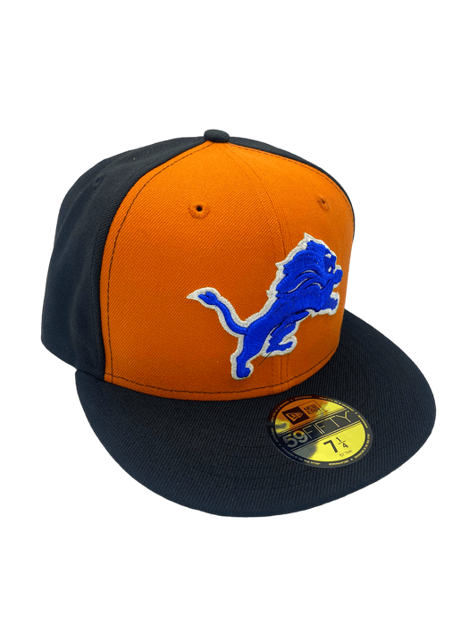 Detroit Lions New Era Orange/Black Custom Campus Patch 59FIFTY Fitted Hat