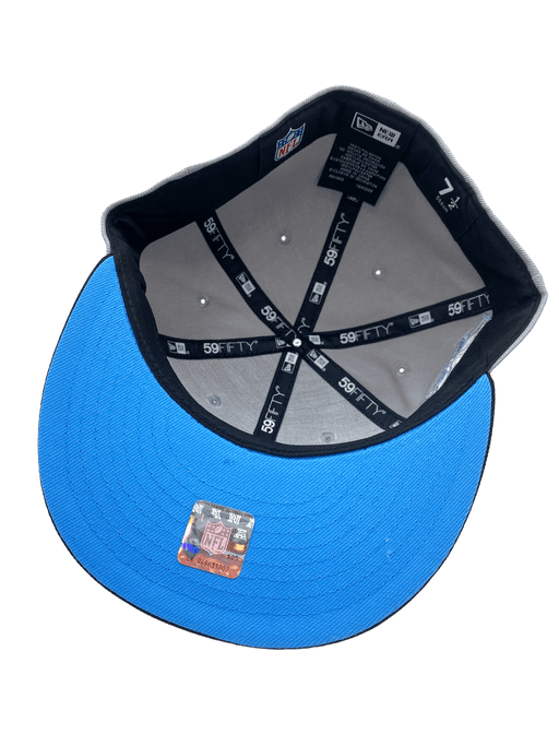 New Era Fitted Hat Detroit Lions New Era Silver/Black Custom Lost Season Side Patch 59FIFTY Fitted Hat - Men's
