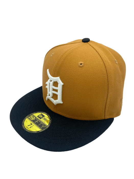 Detroit Tigers New Era Brown/Black Custom Khaki Side Patch 59FIFTY Fitted Hat - Men's