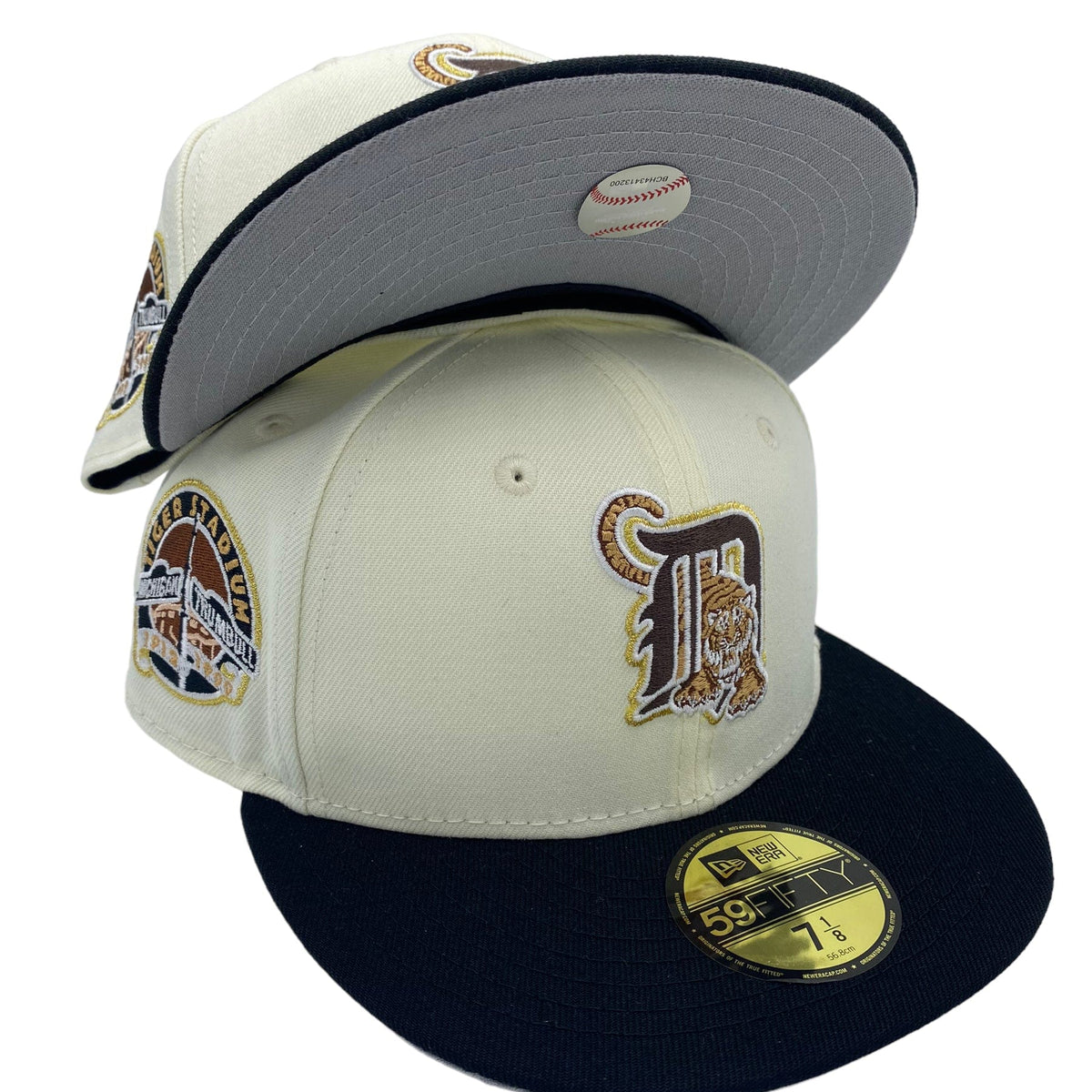 Detroit Tigers New Era Custom Cream MP5 Side Patch 59FIFTY Fitted Hat, 8 / Cream