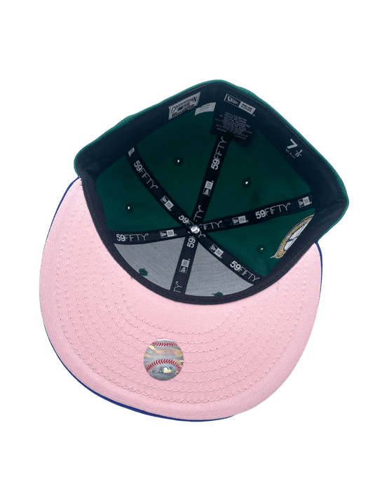 New Era Fitted Hat Detroit Tigers New Era Green/Blue Pinky Custom 59FIFTY Fitted Hat - Men's