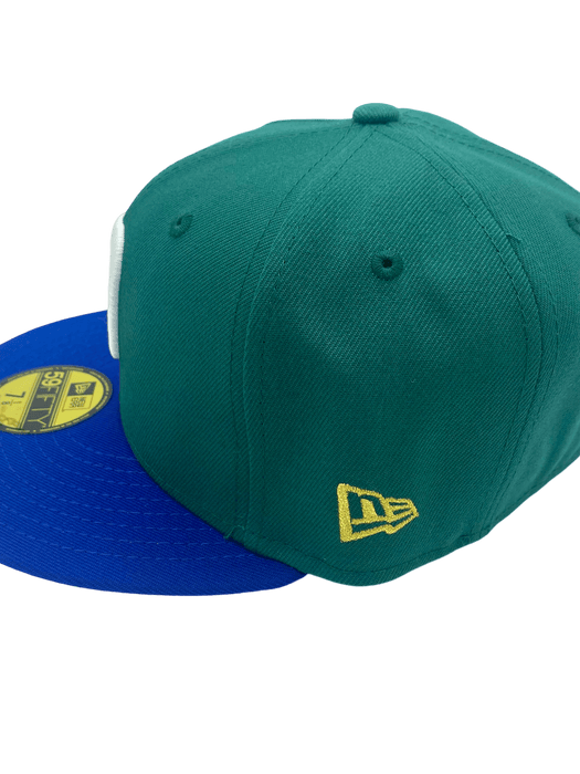 New Era Fitted Hat Detroit Tigers New Era Green/Blue Pinky Custom 59FIFTY Fitted Hat - Men's